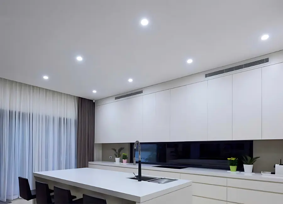 Indoor kitchen lighting installation